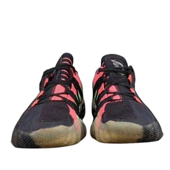 Adidas Shoes Mens 8 Athletic Trainers Dame 6 Basketball Sneakers Black Red Mid - Picture 12 of 12